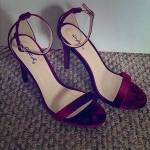 Velvet Maroon Heels